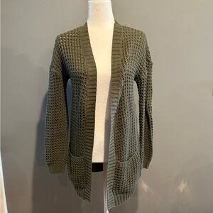 *GENTLY WORN* Women's Size S Express Olive Knit Women's Cardigan